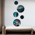 thumbnail image 3 of Designart "Aurora Borealis Beautiful Dancing Waves Of Light III" Landscape Mountains Metal Wall Art Set of 5 Piece, 3 of 5