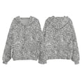 thumbnail image 3 of 2026 New Leopard Print Hoodie Women Oversized Trendy Hooded Pullover Sweatshirt Drop Shoulder Fall Graphic Hoodies(Grey,XXL), 3 of 3