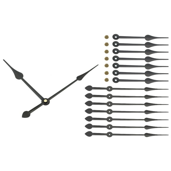 Uxcell Clock Hands Kit, 8 Set Clock Mechanism Movement Aluminum Wall Clock Hands Parts Replacement, Black, A24
