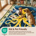 thumbnail image 4 of Design&I 2'x3' Washable Throw Rug Low Profile Daily Traffic Ready Accent Ocean Door Octopus Nautical Creature Boho Tentacle Decorations for Hallway, Laundry Room, 4 of 7