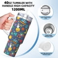 thumbnail image 3 of Pofeuu Cartoon Space Print 40oz Ice Bully With Handle And Straw Stainless Steel Vacuum Insulated Cup And 2 In 1 Straw Lid, 3 of 8