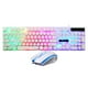 thumbnail image 4 of Combinación de teclado y ratón con cable, teclado retro con teclas redondas, teclado retro delgado y silencioso de 2,4 GHz para portátil con auriculares Bluetooth., 4 of 9