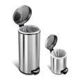 thumbnail image 2 of Bote de Basura Grande Ninestars para Cocina Baño Oficina 30 Litros Acero Inoxidable con Cubo Interior Tapa y Pedal, 2 of 7