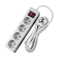 thumbnail image 1 of Eu Standard German Type Power Strip 3/4/5 Sockets In A Row Flat Adapter Light Switch With Surge Protector Extension Cable Home Improvement Electrical, 1 of 5