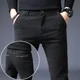 thumbnail image 3 of Pantalones holgados de verano para hombre, pantalones de traje rectos para hombre, pantalones chinos azules para hombre, spandex, coreanos, muchas reseñas de moda de sastrería 2024, 3 of 5