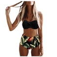 thumbnail image 1 of DPTALR Femmes Bikinis Taille Haute Maillot de Bain Combinaison de Bain Femme Rétro Tenue de Plage Ensemble Bikini, 1 of 6