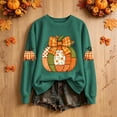 thumbnail image 2 of Enjoytime Halloween Crew Neck Sweatshirts Women Pumpkin Print Long Sleeve Pullover Tops Fall Fashion Lightweight Casual Sweatshirt, 2 of 7