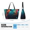thumbnail image 4 of Kdxio Colorful Flower Bird for Beach Bag for Women Large Beach Tote Bag Waterproof Sandproof Swim Bag with Zipper Pockets Beach Vacation Travel, 4 of 7