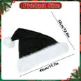 thumbnail image 2 of Christmas Santa Hats, Plush Santa Christmas Hats, Plush Xmas Hats with White Cuffs, Christmas New Year Festive Holiday Party Supplies, 2 of 3