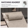 thumbnail image 4 of PURPLE LEAF Outdoor Oversized Chaise Lounge Chair Set of 3 Patio Pool Lounger Bronze Aluminum Chairs with Side Table Adjustable Tanning Recliner for Outside Backyard Yard Deck Beach Ivory Granite, 4 of 9
