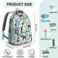 thumbnail image 5 of Boston Terriers and Flowers Backpack for School,Cute School Bag,Schoolbag with Adjustable Shoulder Straps & Padded Back,16.9 Inch, 5 of 5