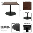 thumbnail image 4 of Hampden Furnishings Bennet Collection Steel Frame 36" Square Top, Round Base, 42" Height, Cafe Table, Black Frame/Mahogany Top, 4 of 5