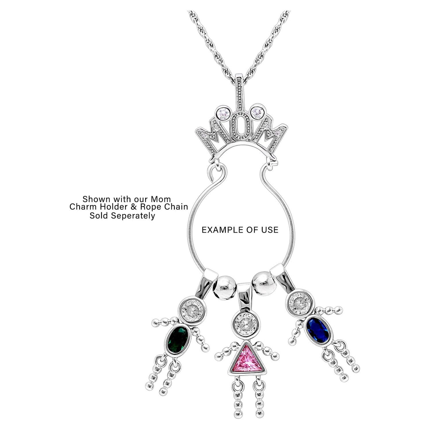 Family Tree Necklace with Birthstones and Names