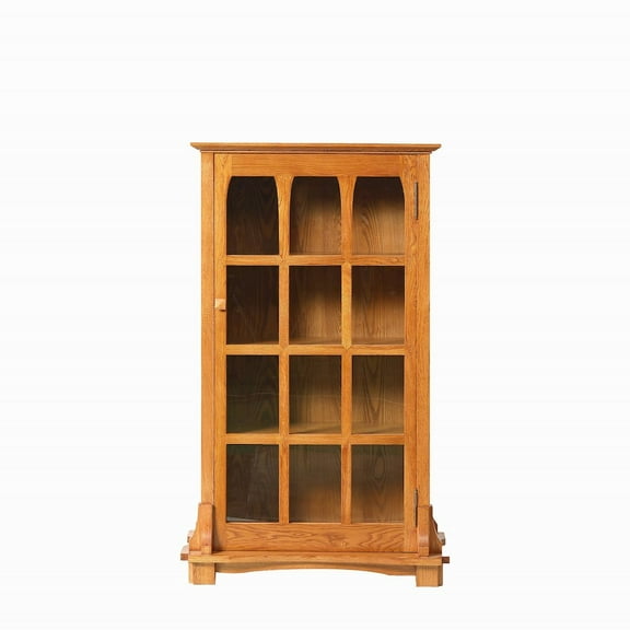 Crafters and Weavers Arts and Crafts Wood Display Bookcase in Cherry