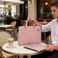 thumbnail image 4 of Pink Oxford Cloth Laptop Bag Messenger 14 Inch For Notebook Tablet Travel 15.0X11.0X1.2 In, 4 of 6