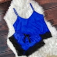 thumbnail image 1 of LSLJS Ensemble Deux Pièces pour Femmes en Dentelle Satinée, Camisole à Bretelles, Hauts, Shorts, Pyjama, Ensembles de Lingerie, 1 of 4