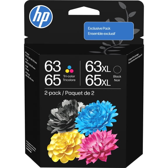 HP 63/65 Clr/XL Black Ink Cartridge Combo