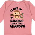 thumbnail image 4 of Inktastic Monkey I Love Hanging out with My Grandpa Boys or Girls Long Sleeve Baby Bodysuit, 4 of 5