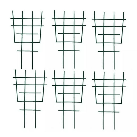 SPRING PARK 6Pcs Plastic Climbing Trellis, Plant Vine Leaf Support Stakes,Flower Plant Climbing Frame, Trellises for Potted Climbing Plant Vines Vegetables Climbing Stakes
