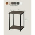 thumbnail image 3 of Side Tables Set of 2 Small End Table Nightstand for Living Room Bedroom Rectangle Chestnut Brown and Classic Black, 3 of 6