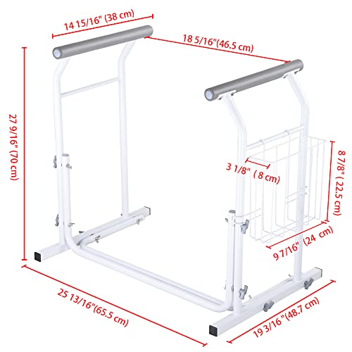 Instahibit Stand Alone Toilet Rail Medical Bathroom Safety Frame Assist