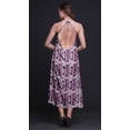 thumbnail image 2 of Bimba Robe Teinture sur Nœuds Décontractée Longue Dos Nu à Col Licou pour Femmes, Robe de Plage Imprimée - Grand, 2 of 6