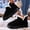 Black, variant on Women's Slippers Boots Memory Foam Fuzzy Booties House Shoes Winter Warm Indoor Outdoor Black 7.5(40)