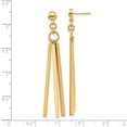 thumbnail image 2 of Finest Gold 14K Polished 3 Bar Post Dangle Earrings, 2 of 2