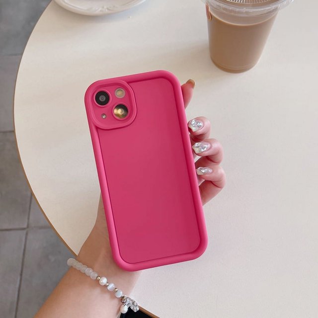 ML Fashion Simple Silicone Soft Phone Case For iPhone 11 12 13 14 15 Pro Max 14 15 Plus X XR XS Max Solid Color Shockproof Cover