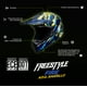 thumbnail image 2 of Casco Off-Road Freestyle Fire Azul/Amarillo Acabado Brillante M, 2 of 7