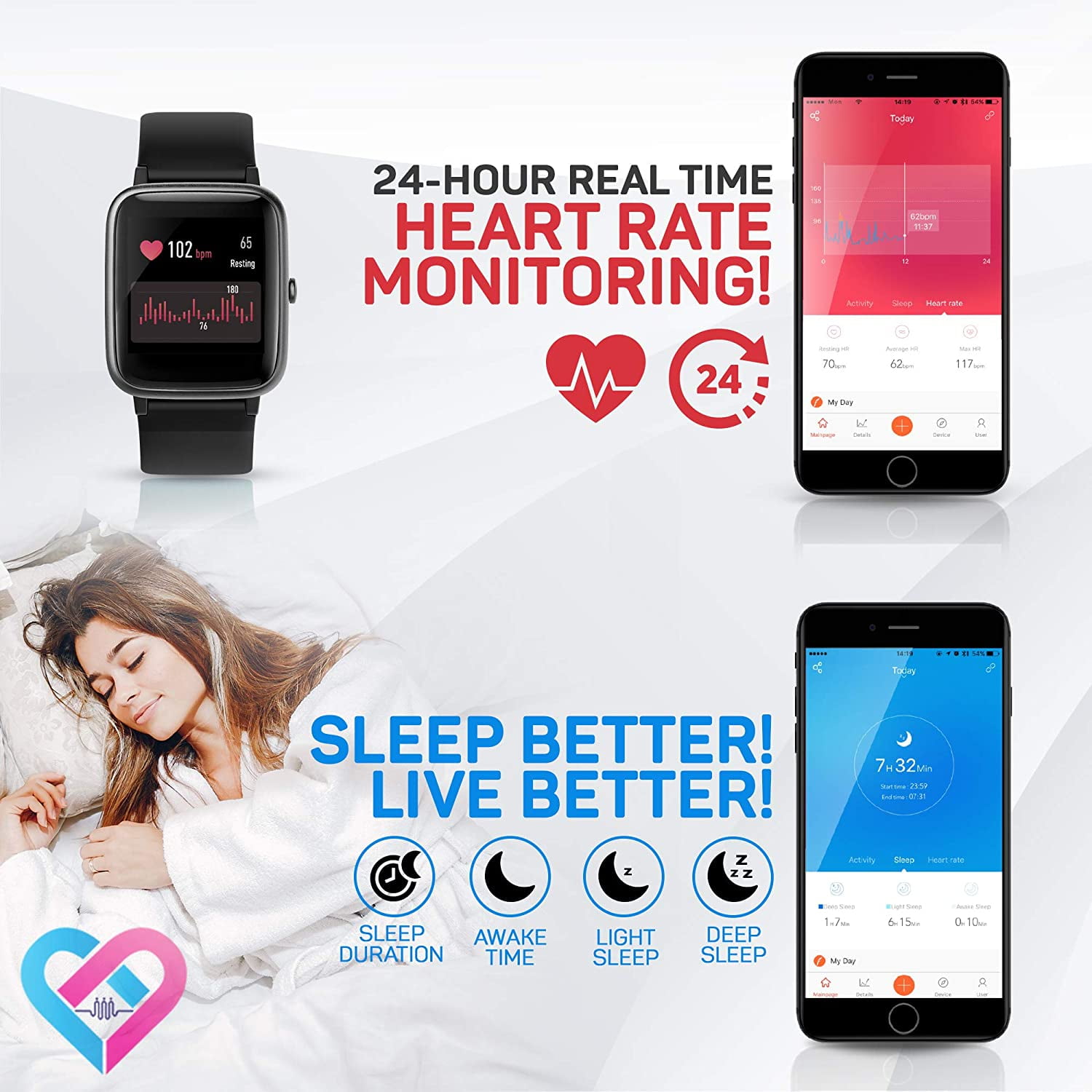 Fitness pro ip68 activity tracker smartwatch deals