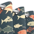 thumbnail image 3 of Fish Cartoon Black Out Curtains Aesthetic for Bedroom Living Room Sliding Glass Doors Kitchen Windows 2 panels set, 3 of 5