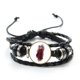 thumbnail image 1 of Hollow Knight Game Pulsera Juego Protagonista Figura De Dibujos Animados Imagen Cabujón De Vidrio Gema Multicapa Pulseras De Cuero Trenzadas Brazalete, 1 of 4
