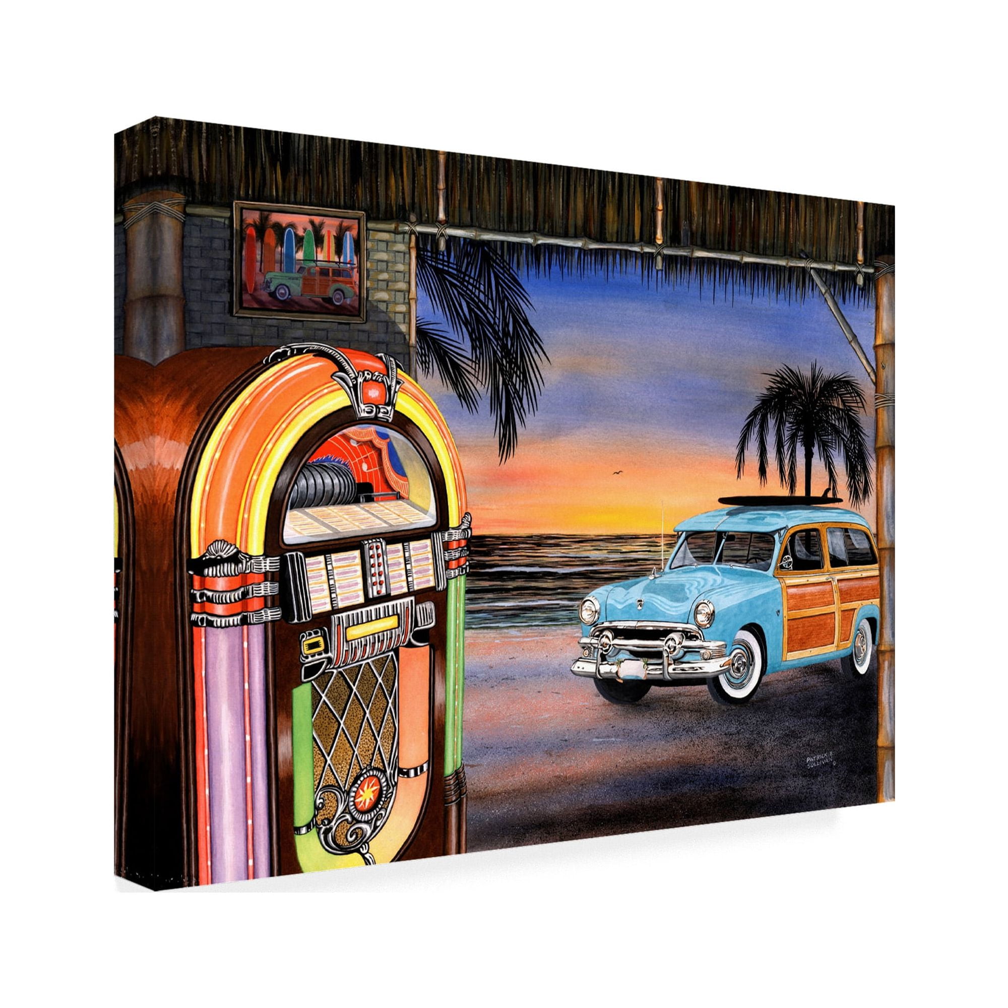 Trademark Fine Art 'Beach Music Juke' Canvas Art by Patrick Sullivan