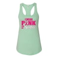 thumbnail image 2 of I Wear Pink for My Sisiter Survivor Awareness Ladies Racerback Tank Top, Mint, Large, 2 of 3