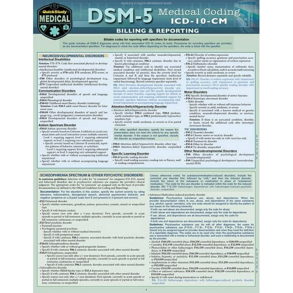 Dsm 5 Medical Coding: A Quickstudy Reference Tool (Other)