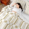 thumbnail image 4 of Manfei Abstract Honeycomb Hexagon Twin Bedding Sets 7-Piece for Teens Boys Girls,Minimalist Geometric Bedding Comforter Set Microfiber,Mid Century Stripes Breathable Sheet Sets, 4 of 8