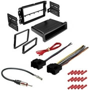 GSKIT800 Car Stereo Installation Kit for 2007-2014 Chevrolet Tahoe - in Dash Mounting Kit, Wire Harness, Antenna Adapter for Double or Single Din Radio Receivers