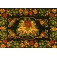 thumbnail image 1 of Ahgly Company Machine Washable Indoor Rectangle Medallion Yellow French Area Rugs, 2' x 4', 1 of 4