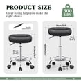 thumbnail image 6 of Primy Adjustable Rolling Stool with Wheels, PU Leather Small Office Chair with Foot Rest,Versatile Adjustable Swivel Stool for Tattoo Massage Salon Spa Teach Medical Facial Office Home Work Kitchen, 6 of 9