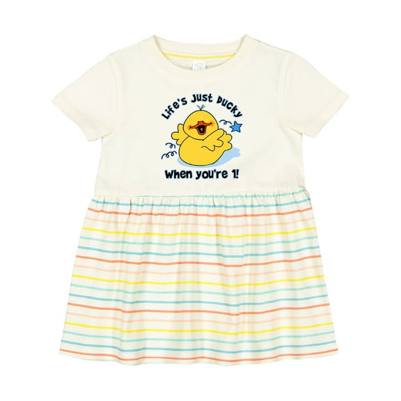 Inktastic Life's Ducky 1st Birthday Girls Baby Dress
