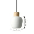 thumbnail image 5 of Kiven Plug in Pendant Light, Modern Pulley Hanging Light with Remote Control and Ceramic Lampshade, Dimmable Ceiling Pendant Light, E26 Base, 5 of 7