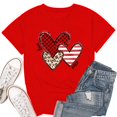 thumbnail image 5 of Shadoumai Valentines Shirts for Women Retro Candy Heart Printed Short Sleeve Casual Graphic Tee Tops, 5 of 5