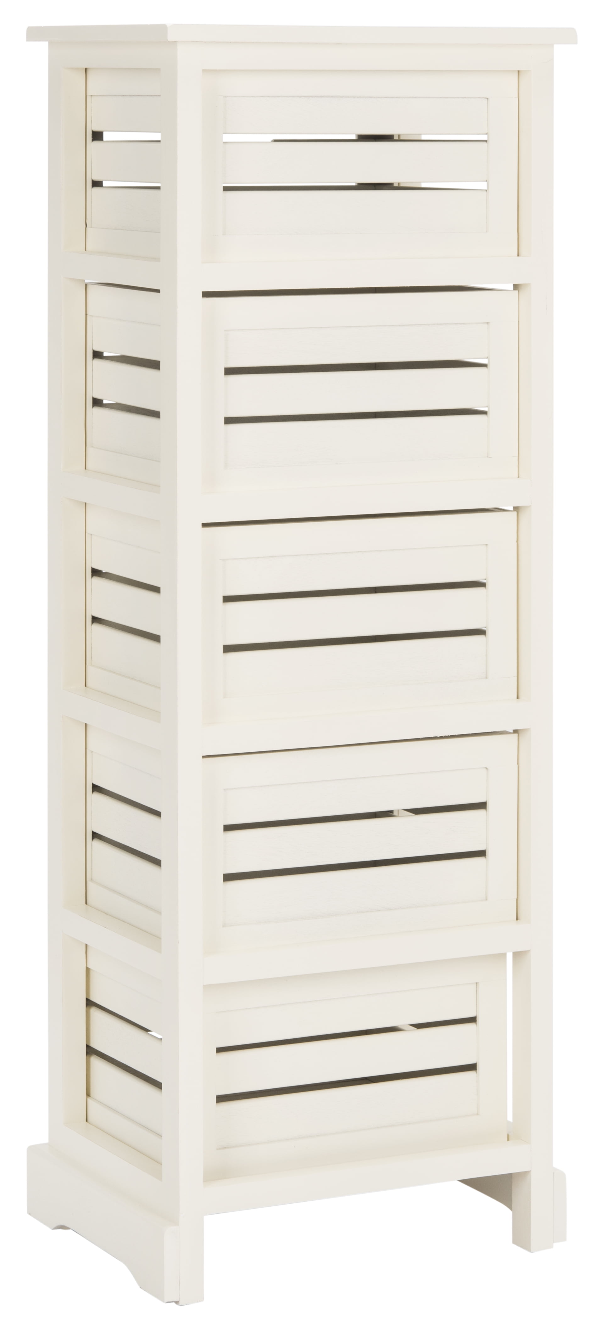 Safavieh Sarina Solid Rustic 5 Drawer Cabinet, Distressed Cream