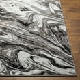 thumbnail image 6 of Mark&Day Area Rugs, 6x9 Halbur Modern Charcoal Marble Area Rug, Grey Ivory Brown Carpet for Living Room, Bedroom or Kitchen (6'7" x 9'), 6 of 7
