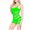 Green, variant on Women Striped Mesh Mini Dress Strap Sheer Hollow Out Bodycon Lingerie Spring Summer Home Sleep Breathable Stretchy Lightweight Club Night Party