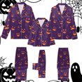 thumbnail image 2 of mgoYE Halloween Family Matching Pajamas Set Button Cute Printed Sleepwear, 2 of 9