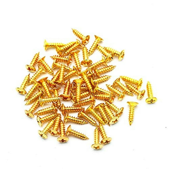 GETMusic - Juego de 50 tornillos de 3 mm para guitarra eléctrica Fender Strat ST Tele TL Stratocaste