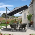 thumbnail image 1 of PURPLE LEAF Parasol Carré Déporté 8x8 Pi pour Terrasse Extérieure, Grand Parasol Suspendu en Aluminium avec Rotation à 360°, Réglable, pour Jardin et Piscine, Gris, 1 of 8