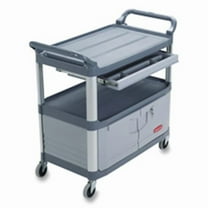 Rubbermaid Commercial Products  Instrument Cart- w- Full Size Drawer- 40-.6in.x20in.x37-.8in.- Gray